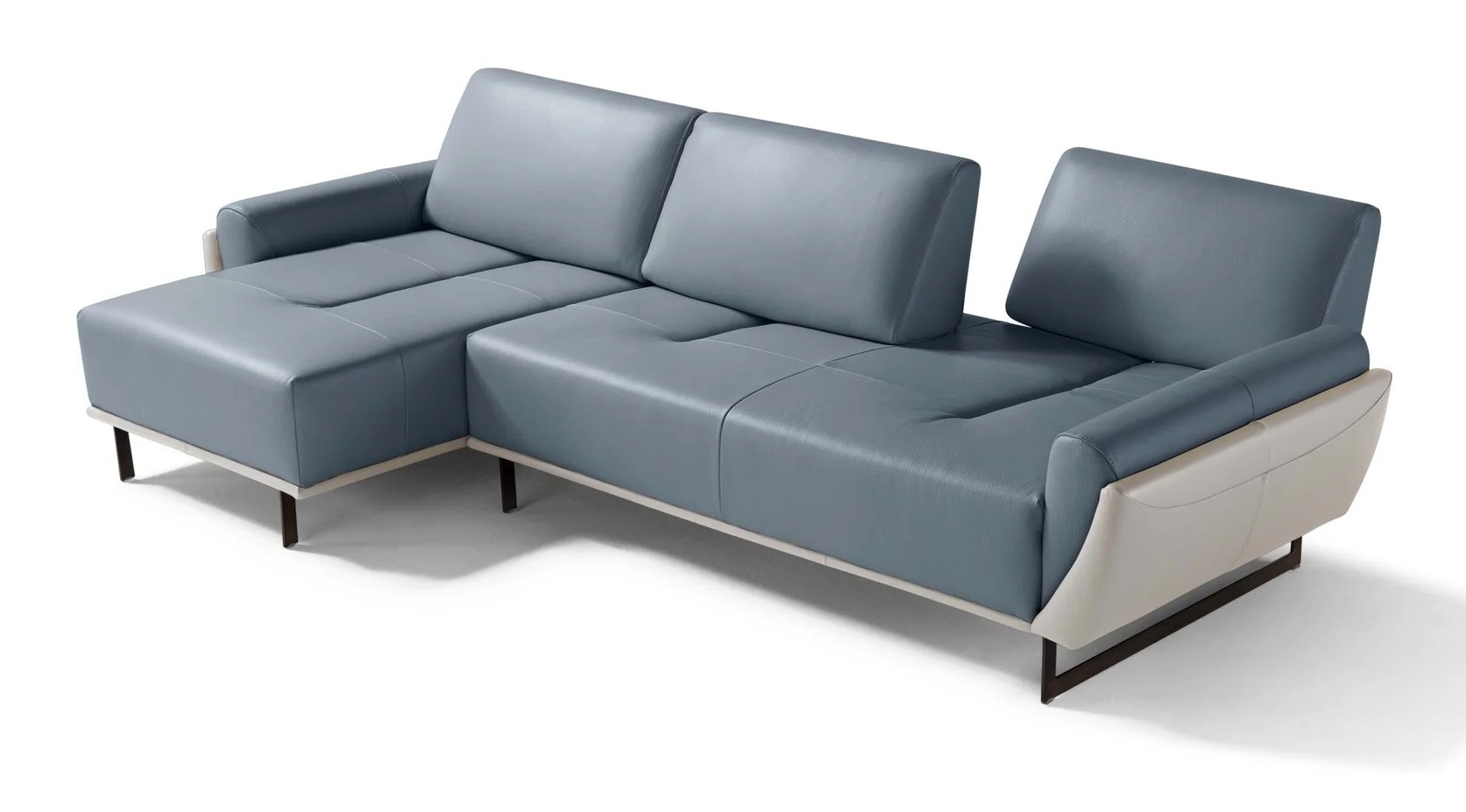 Pegaso 2-Piece Modular Leather Sectional Sofa