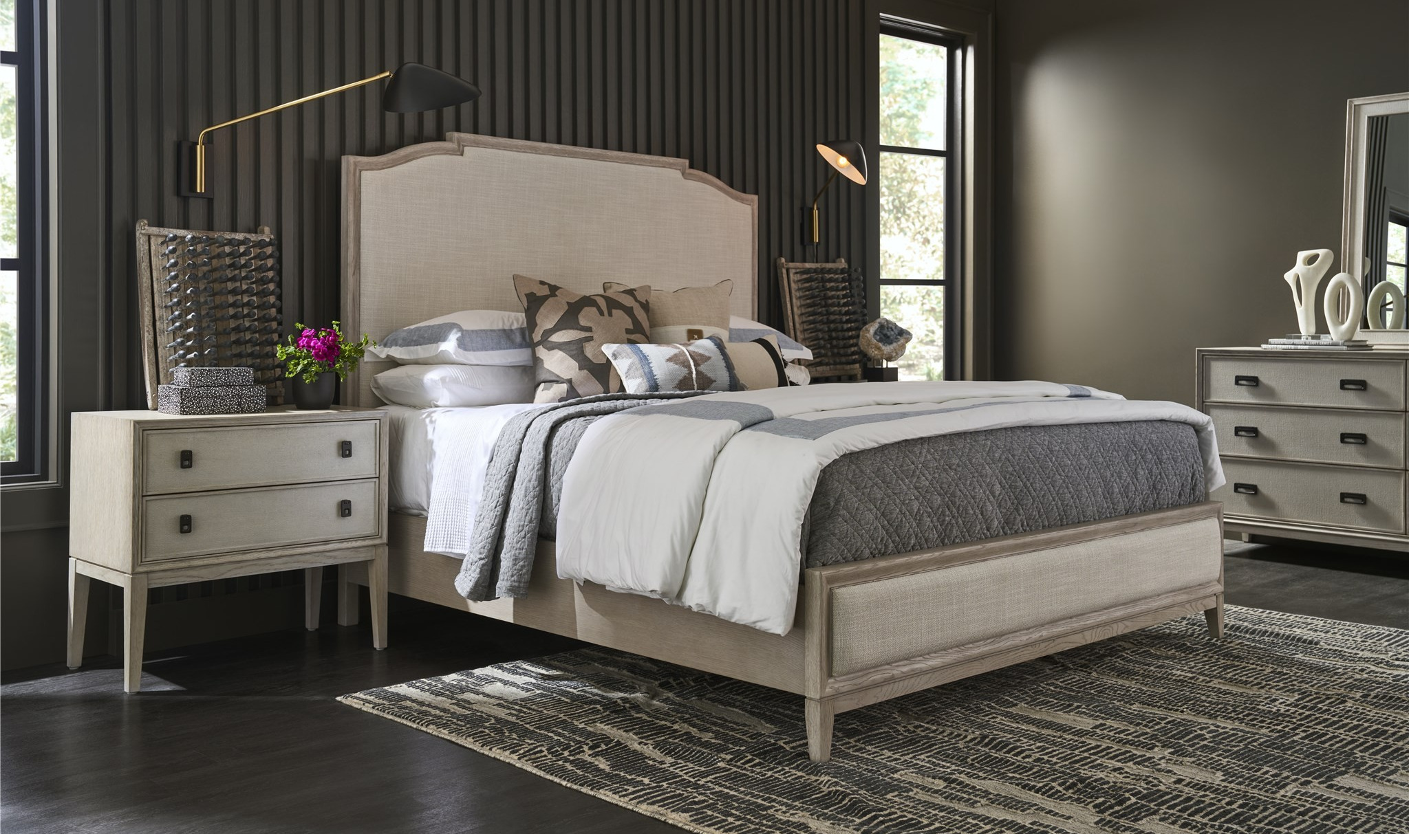 Estelle Wood Double Dresser w/6 Drawers