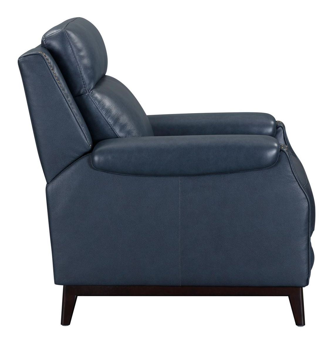 Rawling Manual Push Back Leather/Wood Recliner