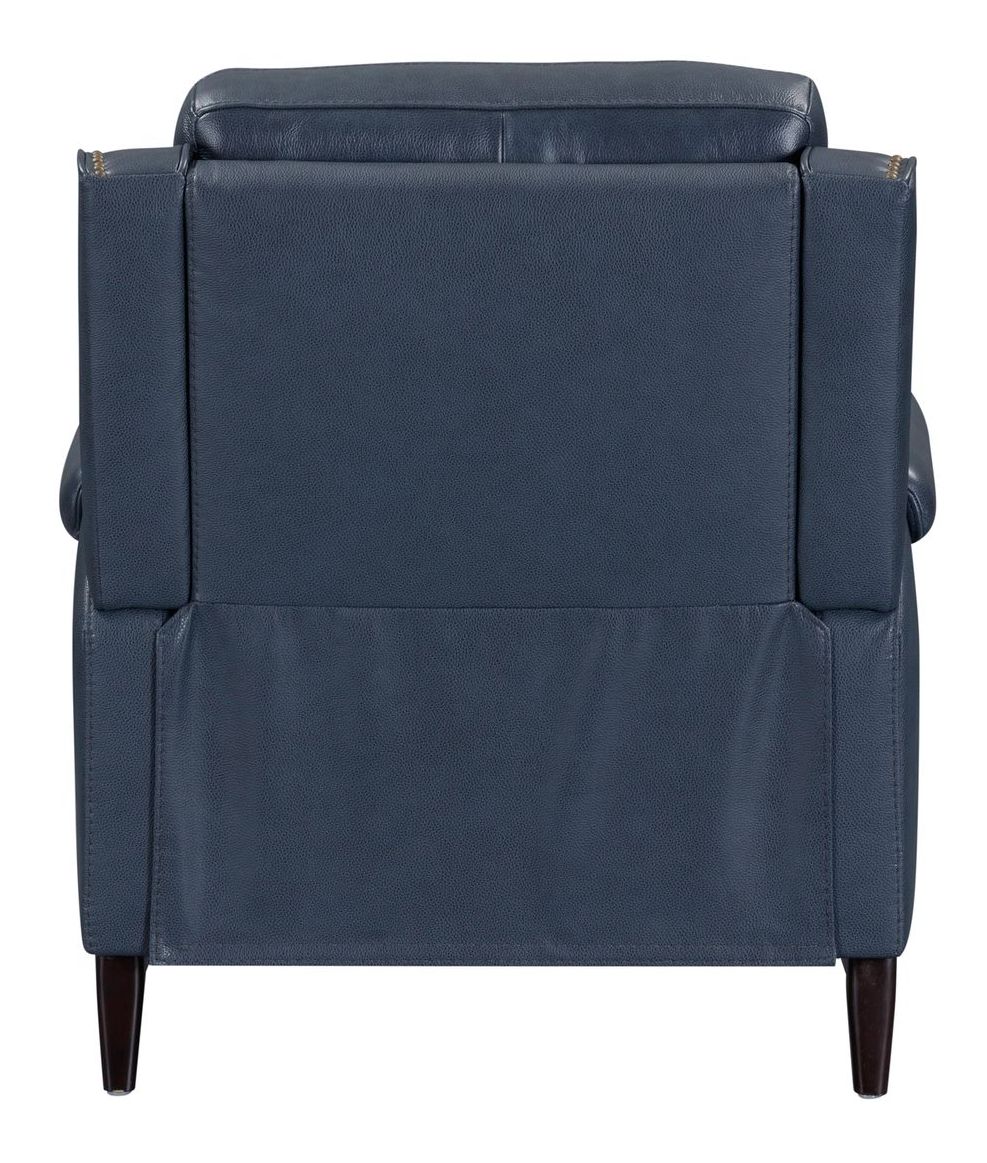 Rawling Manual Push Back Leather/Wood Recliner