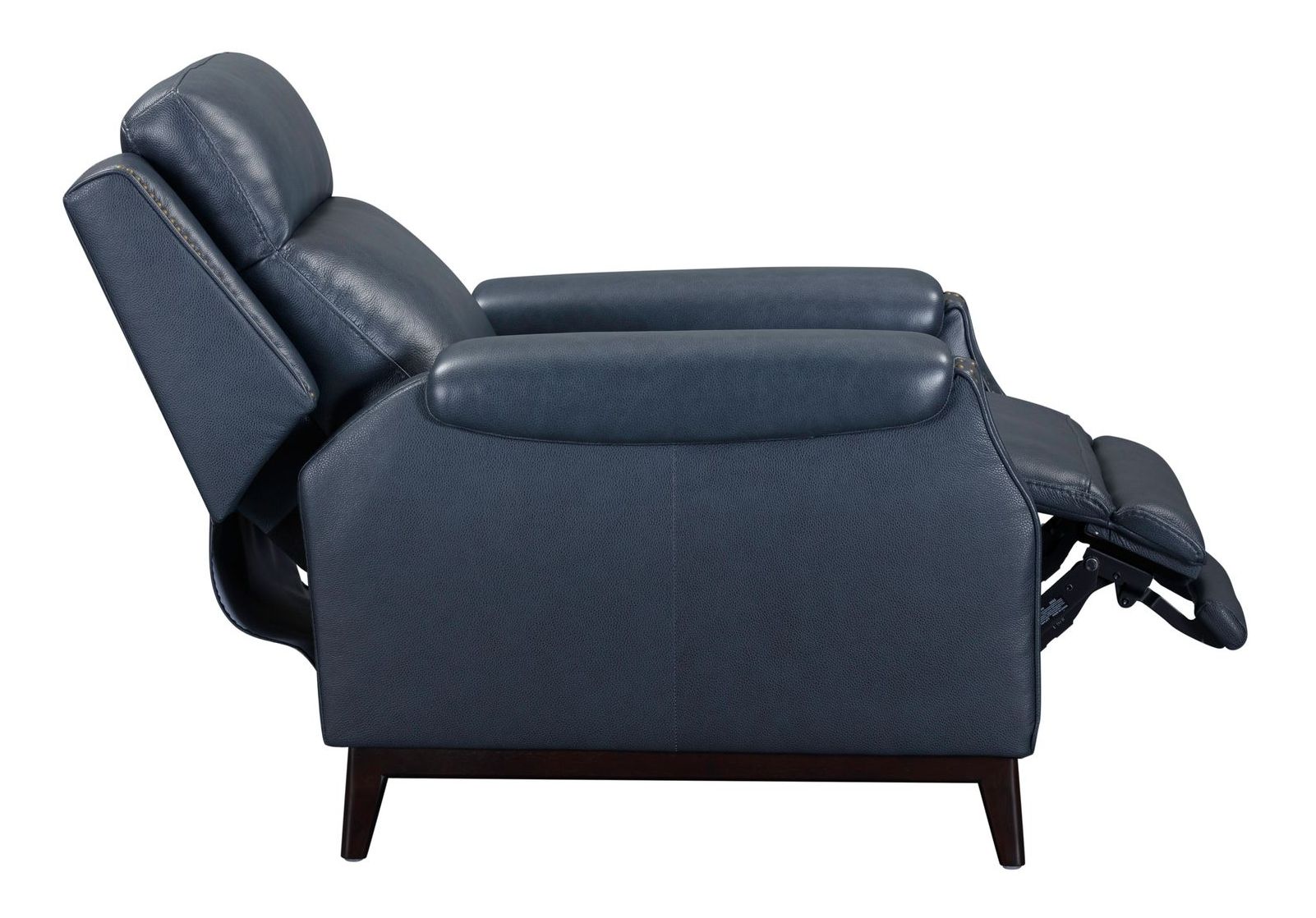 Rawling Manual Push Back Leather/Wood Recliner