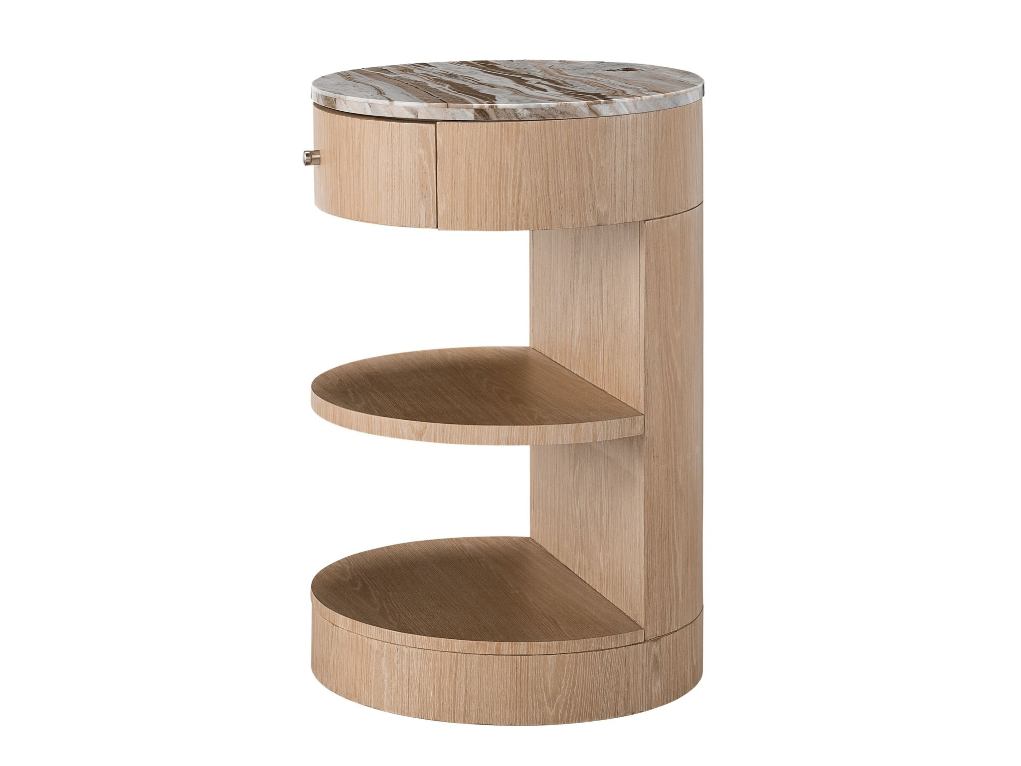 Breeze Wood Stone Top Nightstand w/Drawer