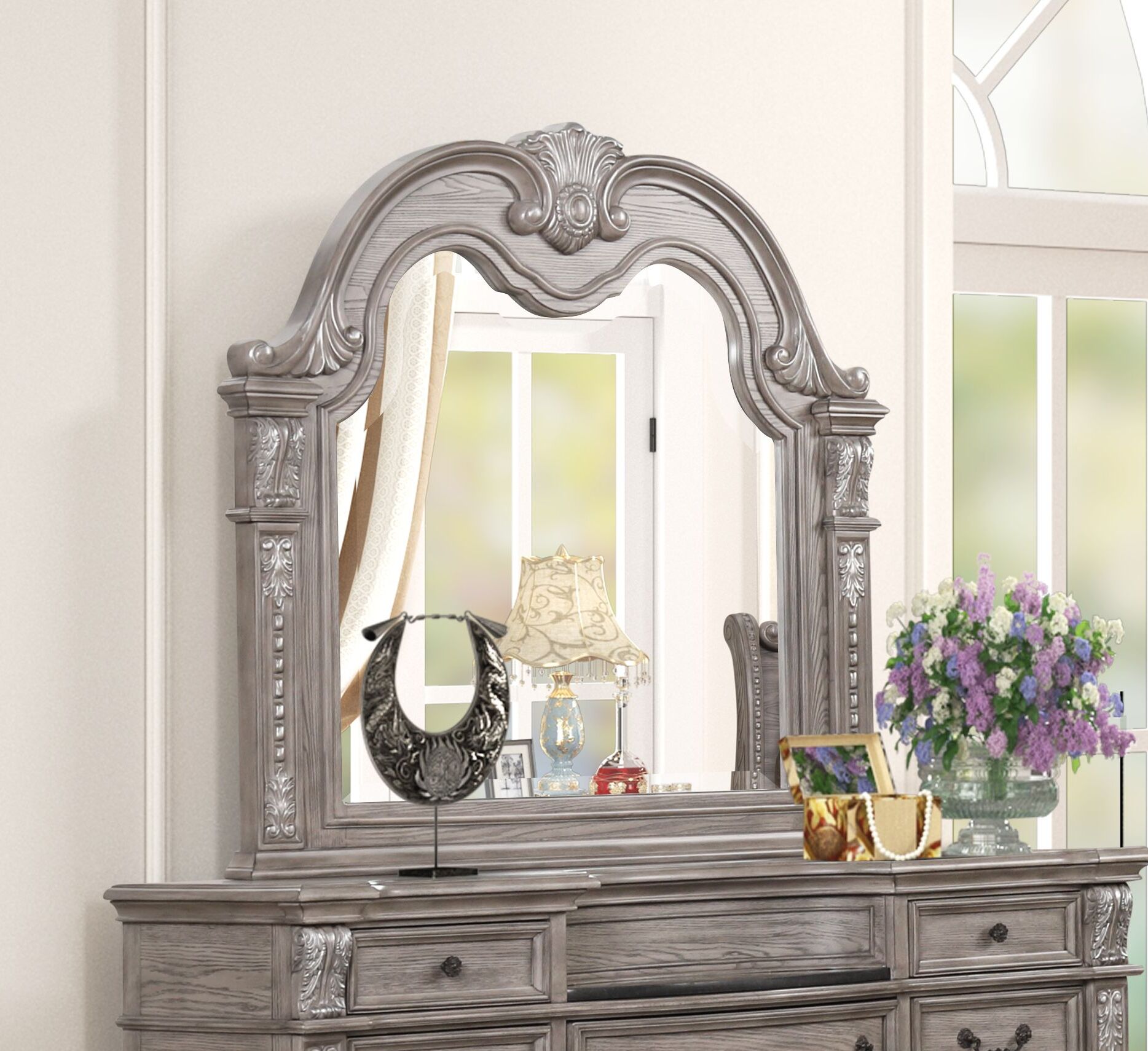 0401 Wood Sleigh Cherry Dresser by Lifestyle Furniture