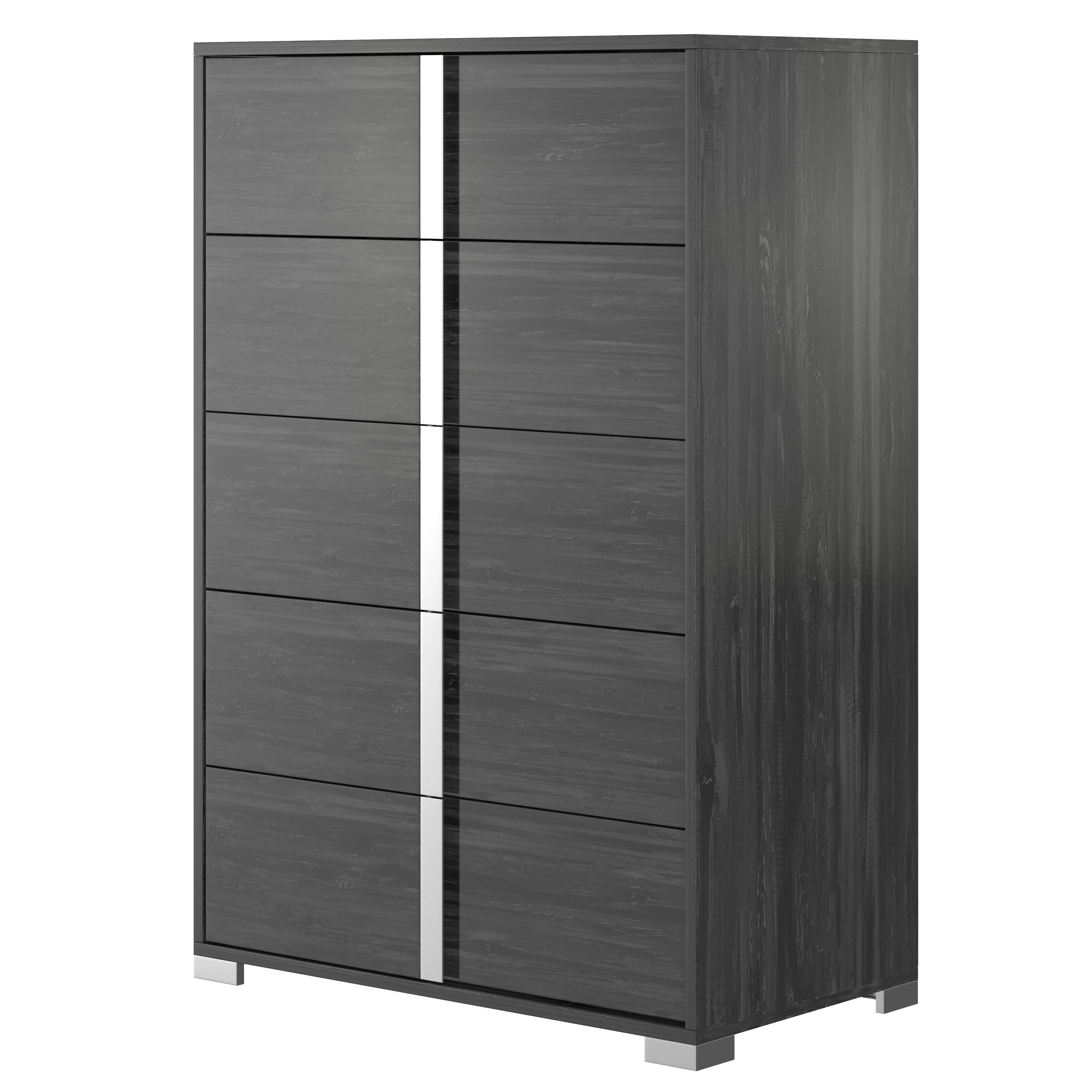 Roma Bonded Leather LED Platform Bedroom Set