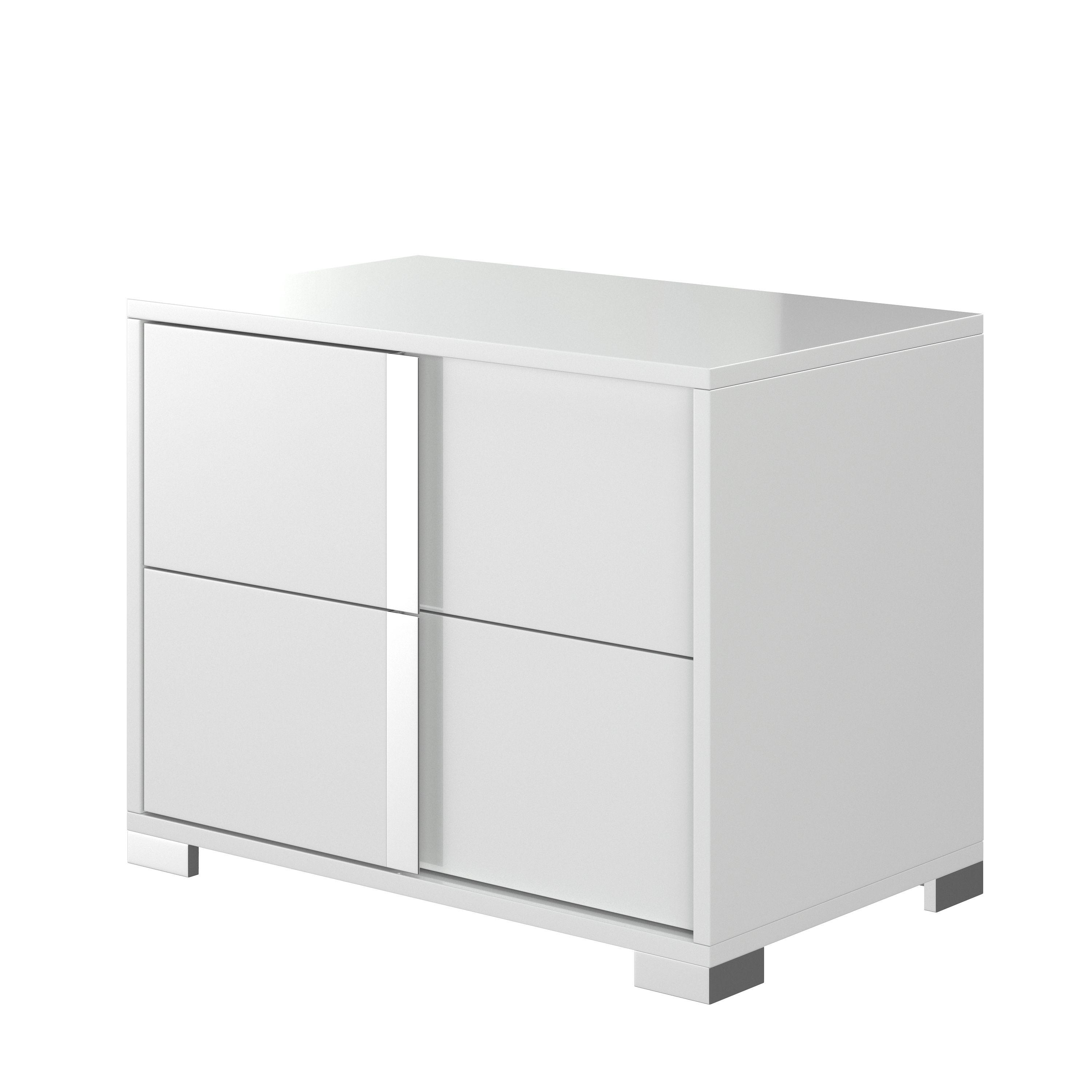 Roma Bonded Leather LED Platform Bedroom Set