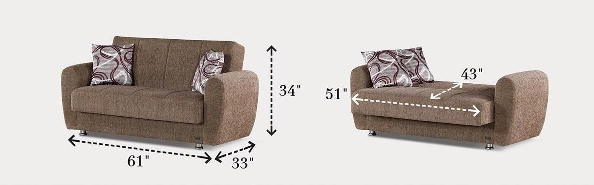 Colorado Fabric Storage Loveseat