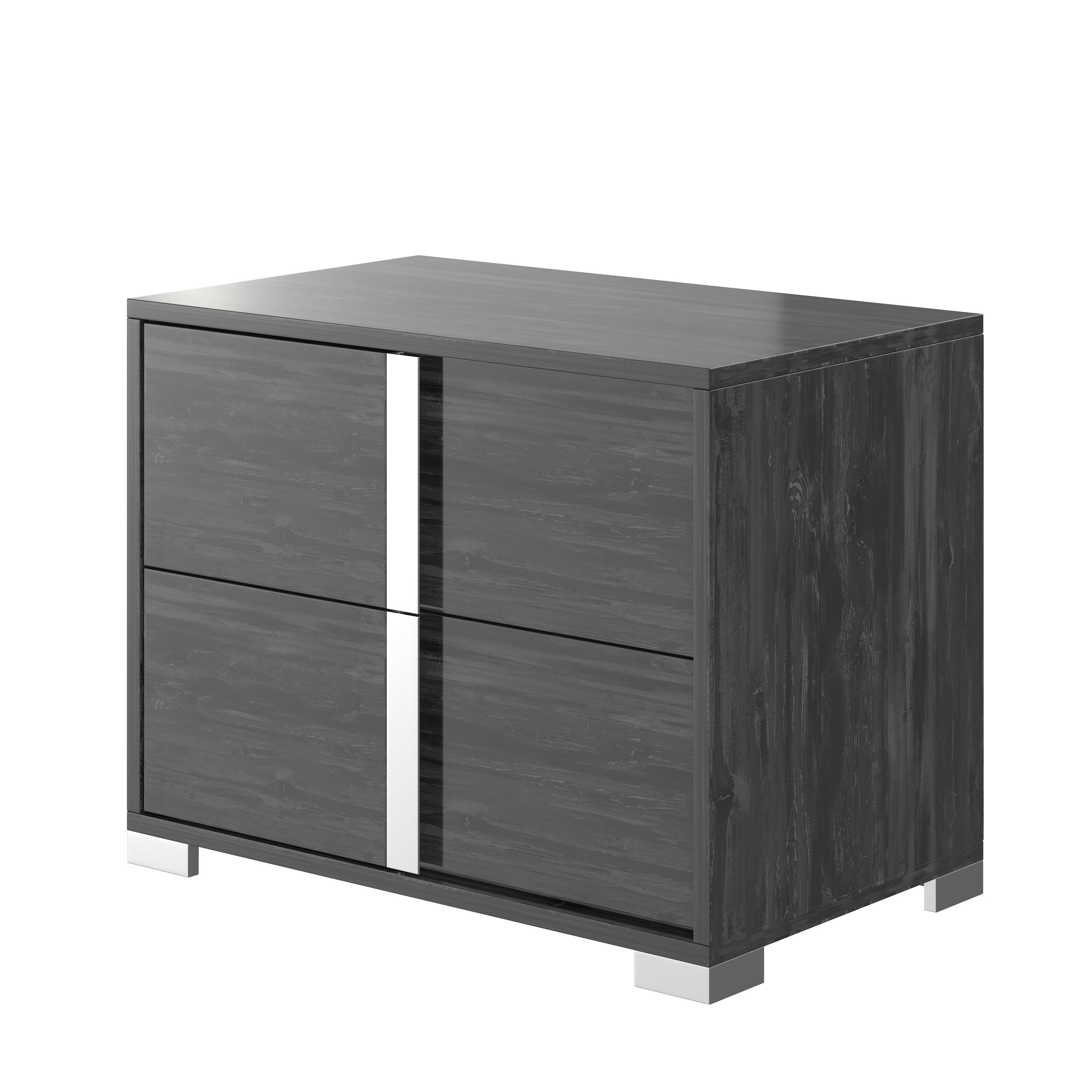 Roma Bonded Leather LED Platform Bedroom Set