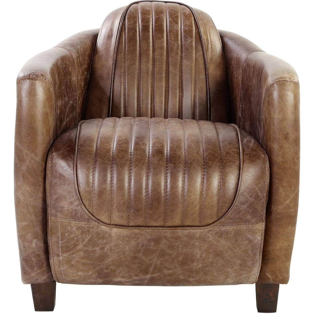 Brancaster Vintage Top Grain Leather/Aluminum Chair