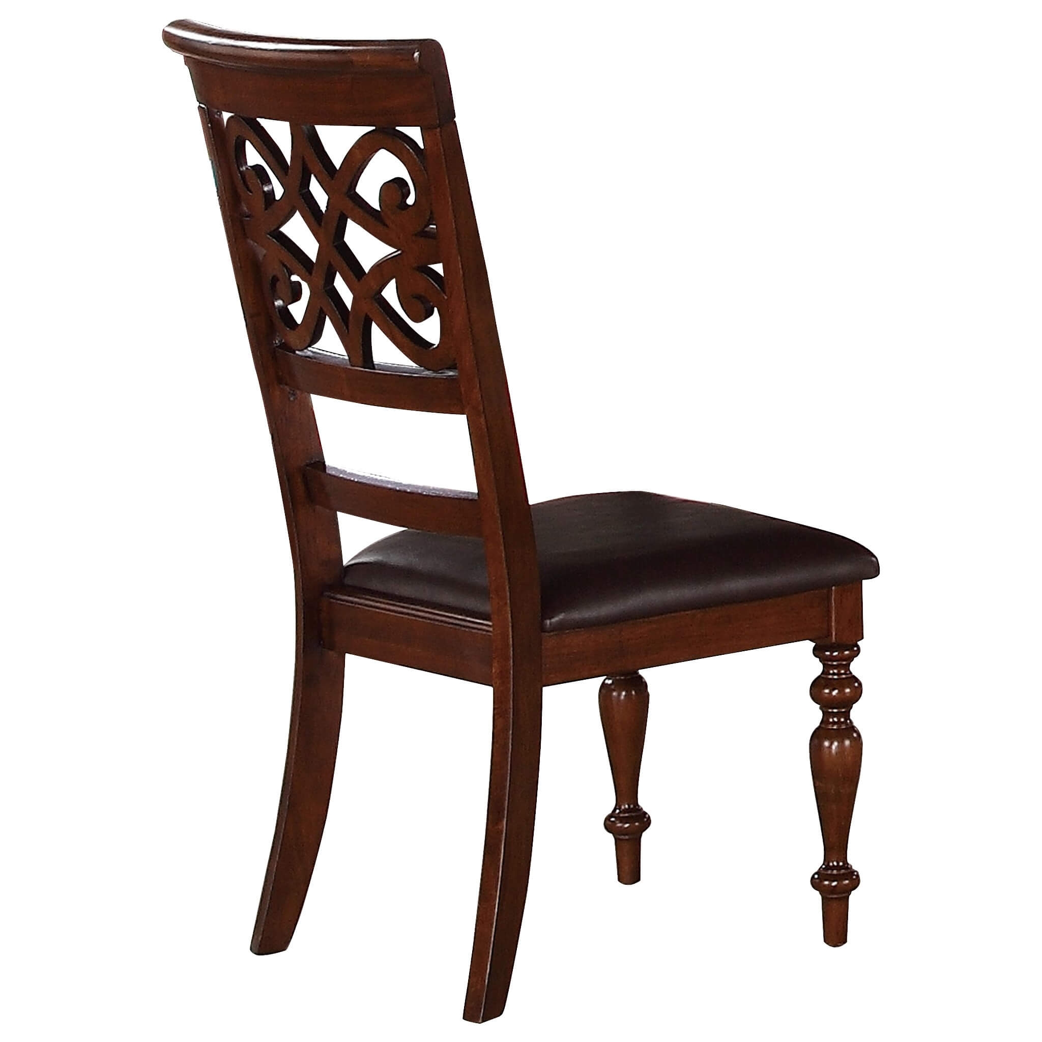 Creswell Leg Transitional Vinyl/Wood Dining Chair