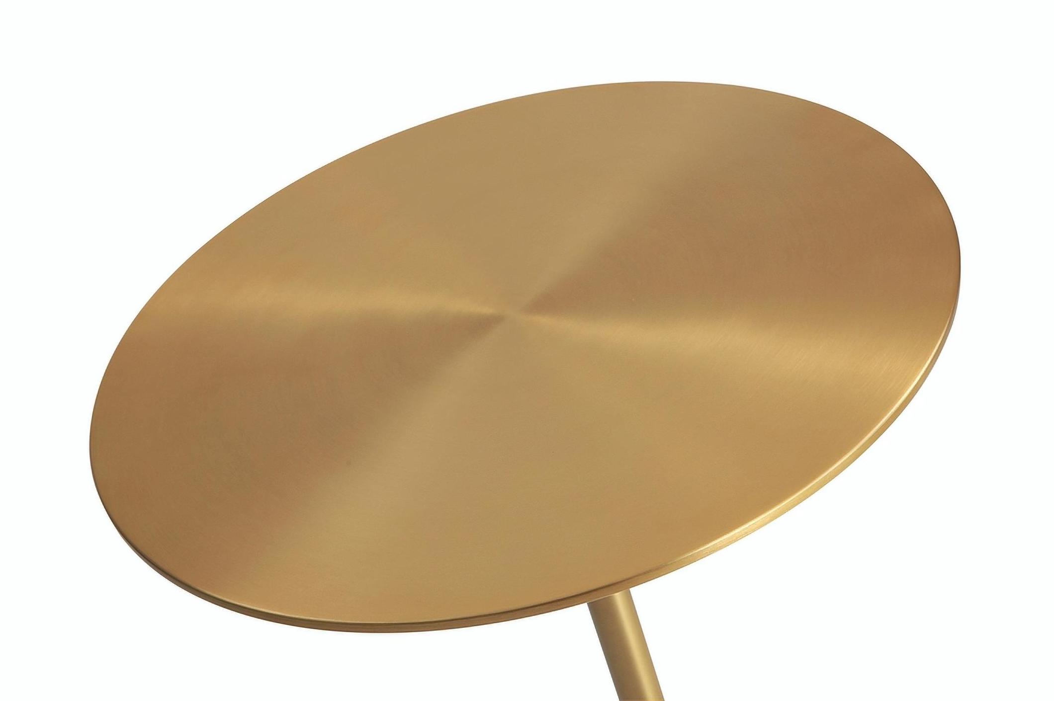 Circulo Round Steel/Marble End Table, Medium