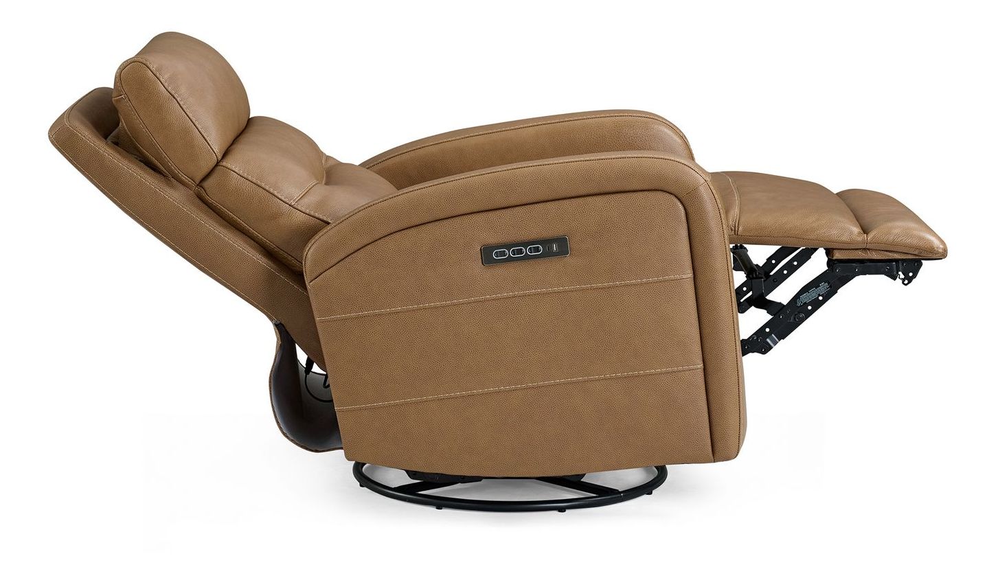 Rosslyn Triple Power Swivel Recliner | Leather & USB Ports