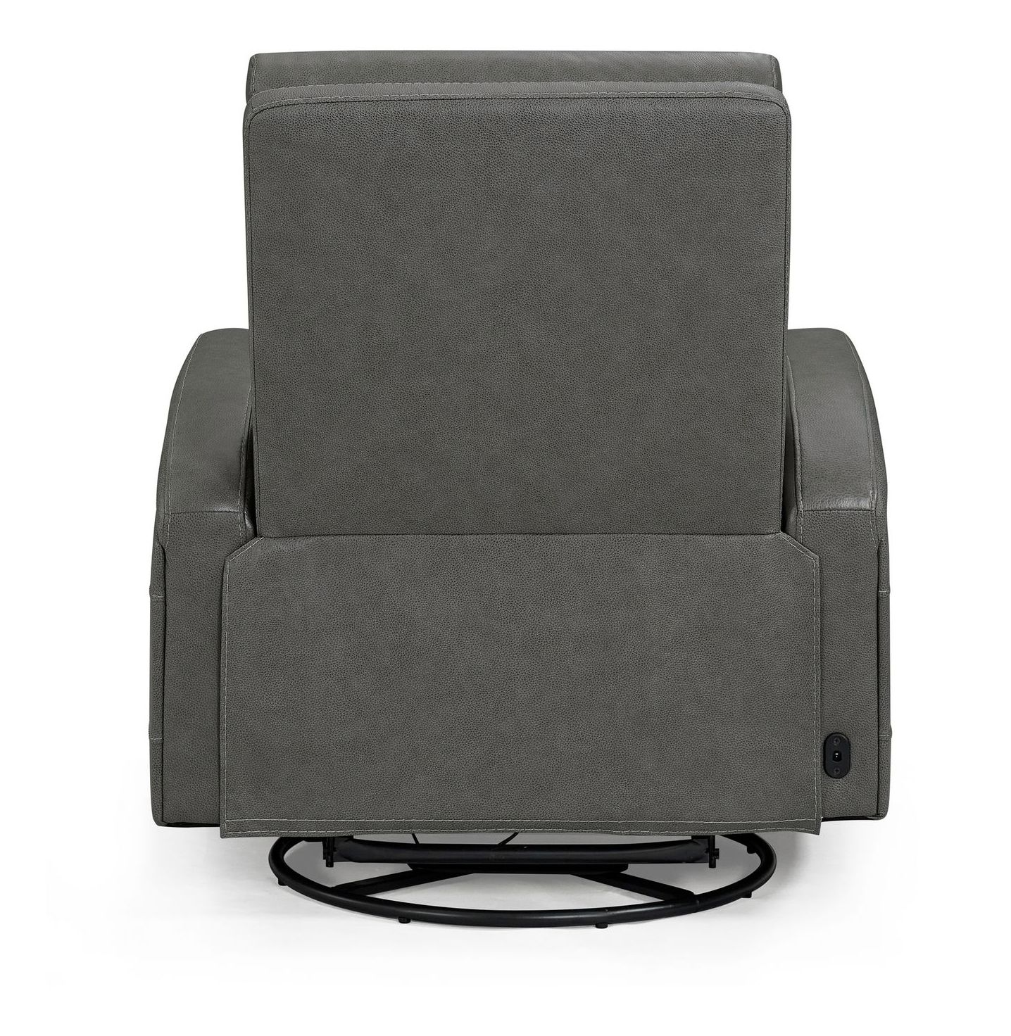 Rosslyn Triple Power Leather/Wood Swivel Recliner w/USB Chargers