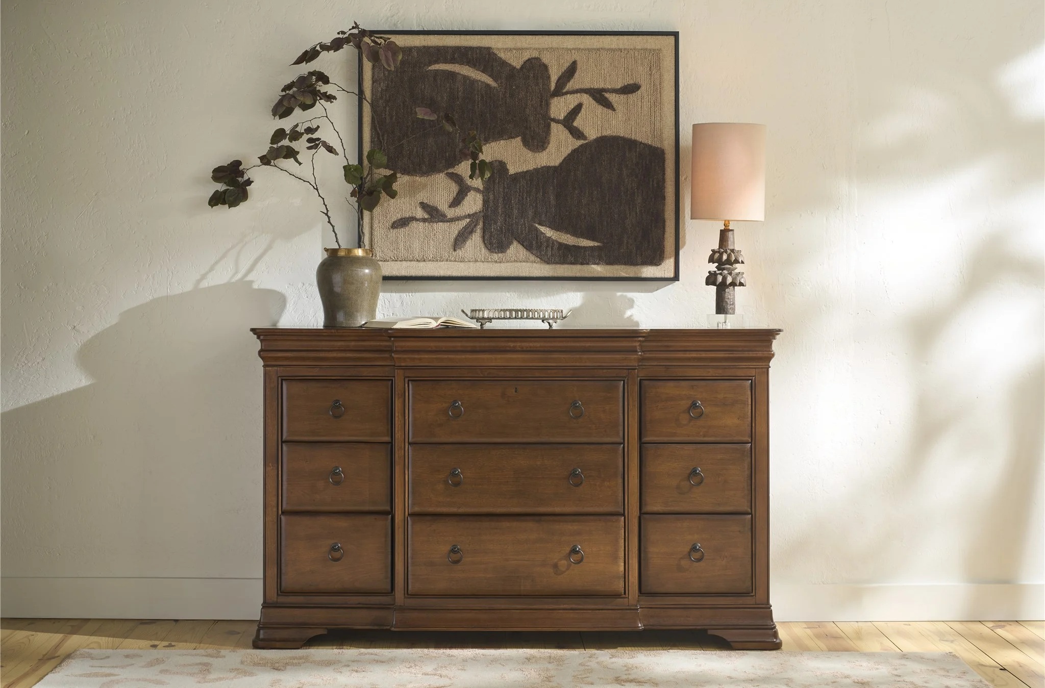 New Lou Wood Dresser w/9 Drawers