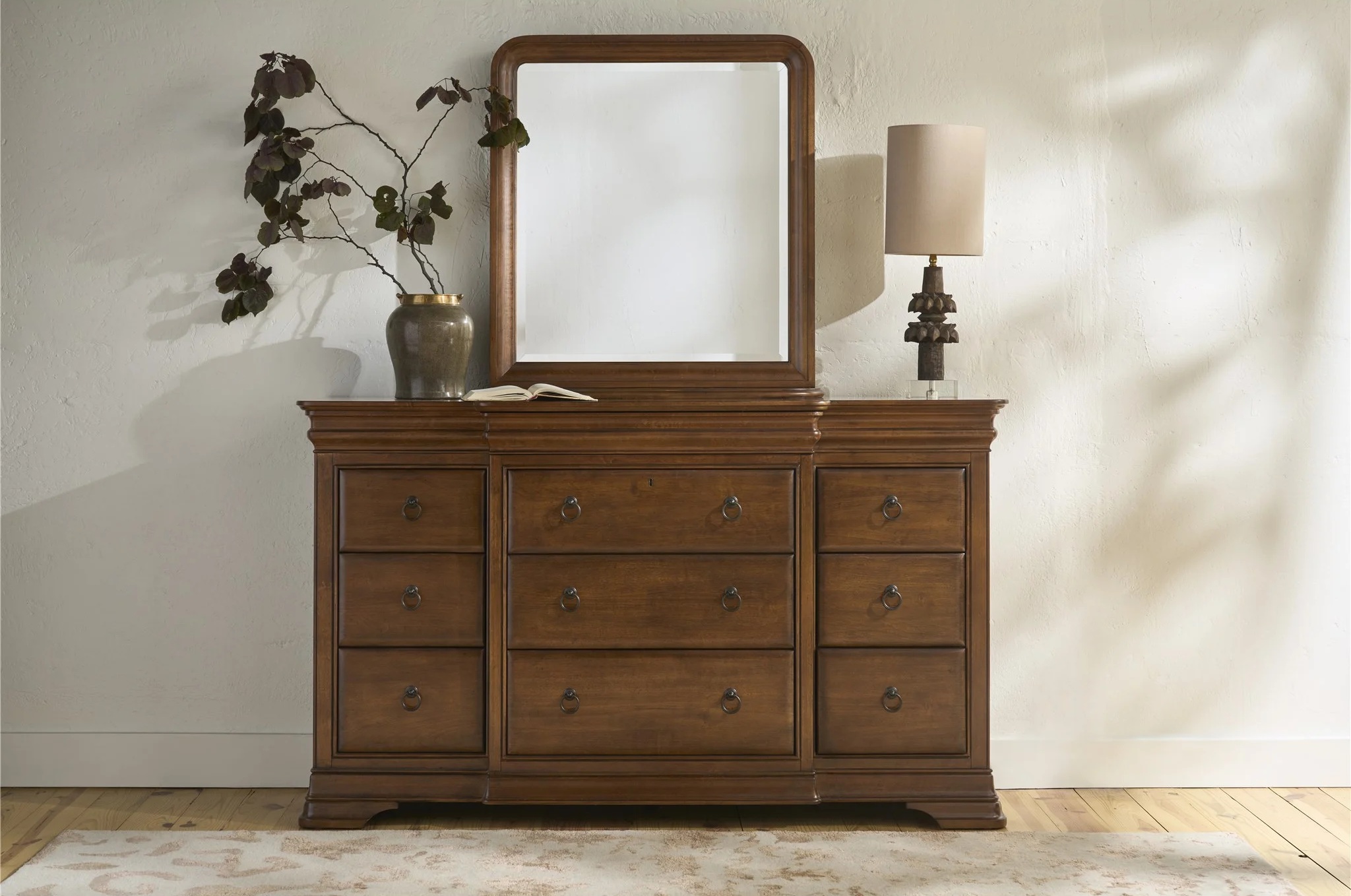 New Lou Wood Dresser w/9 Drawers