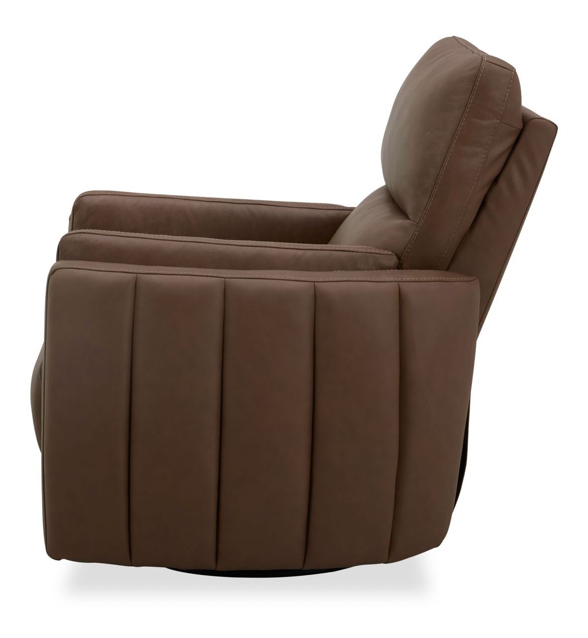 Reilly Triple Power Leather/Wood Swivel Recliner