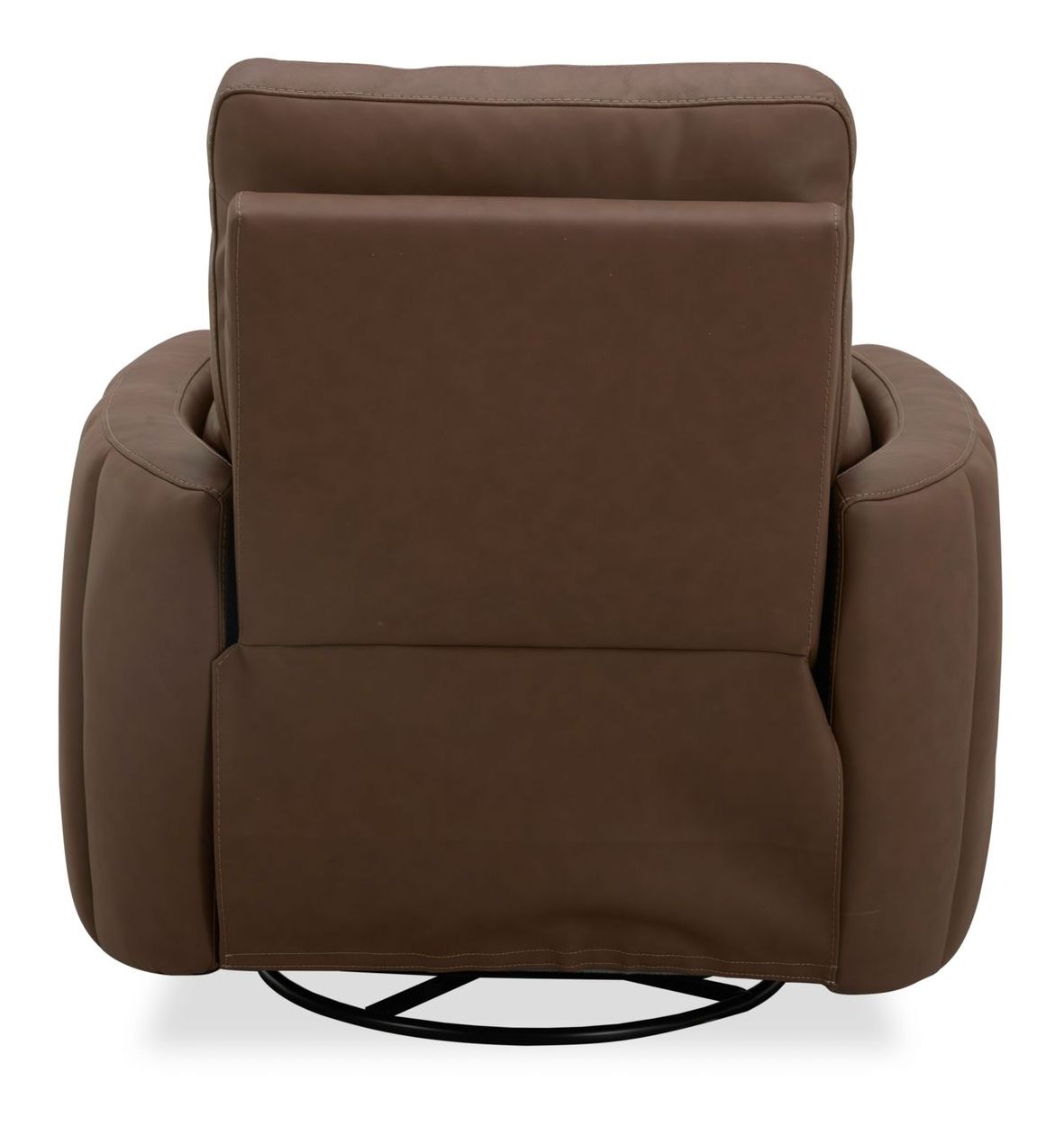 Reilly Triple Power Leather/Wood Swivel Recliner