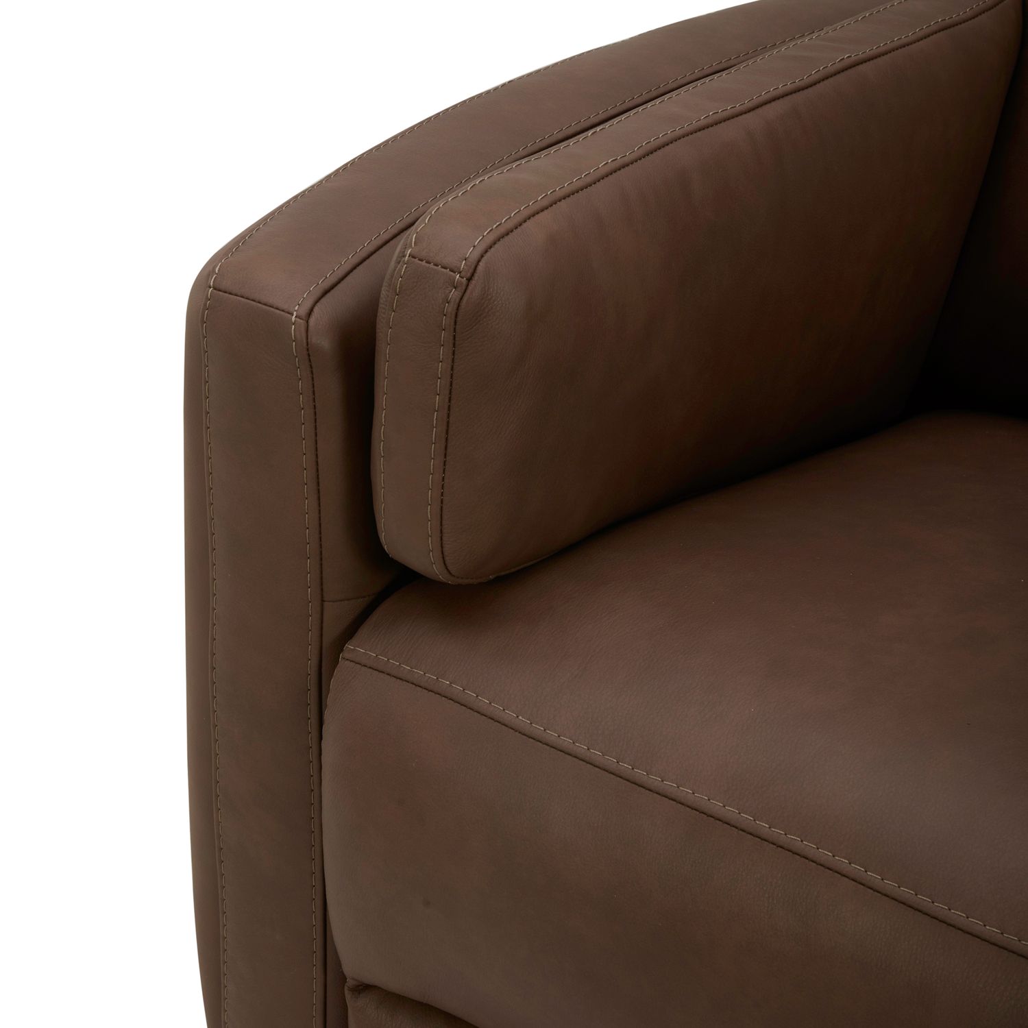 Reilly Triple Power Leather/Wood Swivel Recliner