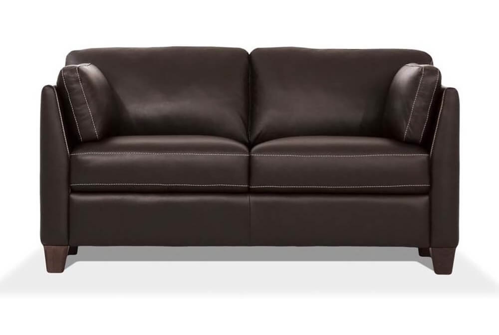 Matias Stationary Leather Loveseat