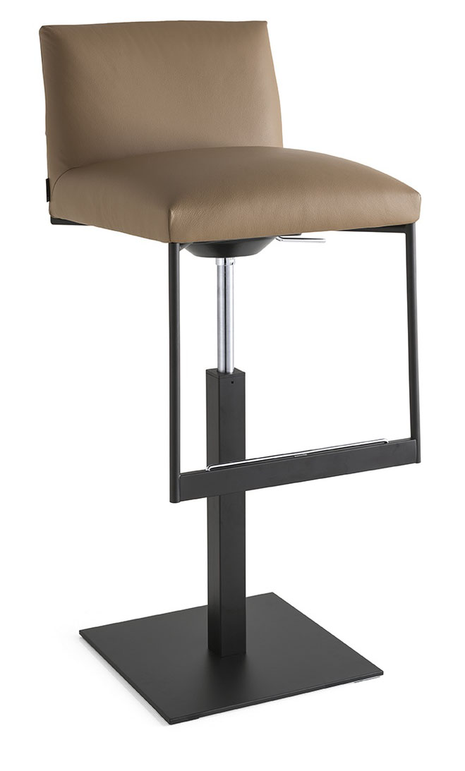 Gala Fabric/Metal Customizable Swivel Adjustable Height Stool