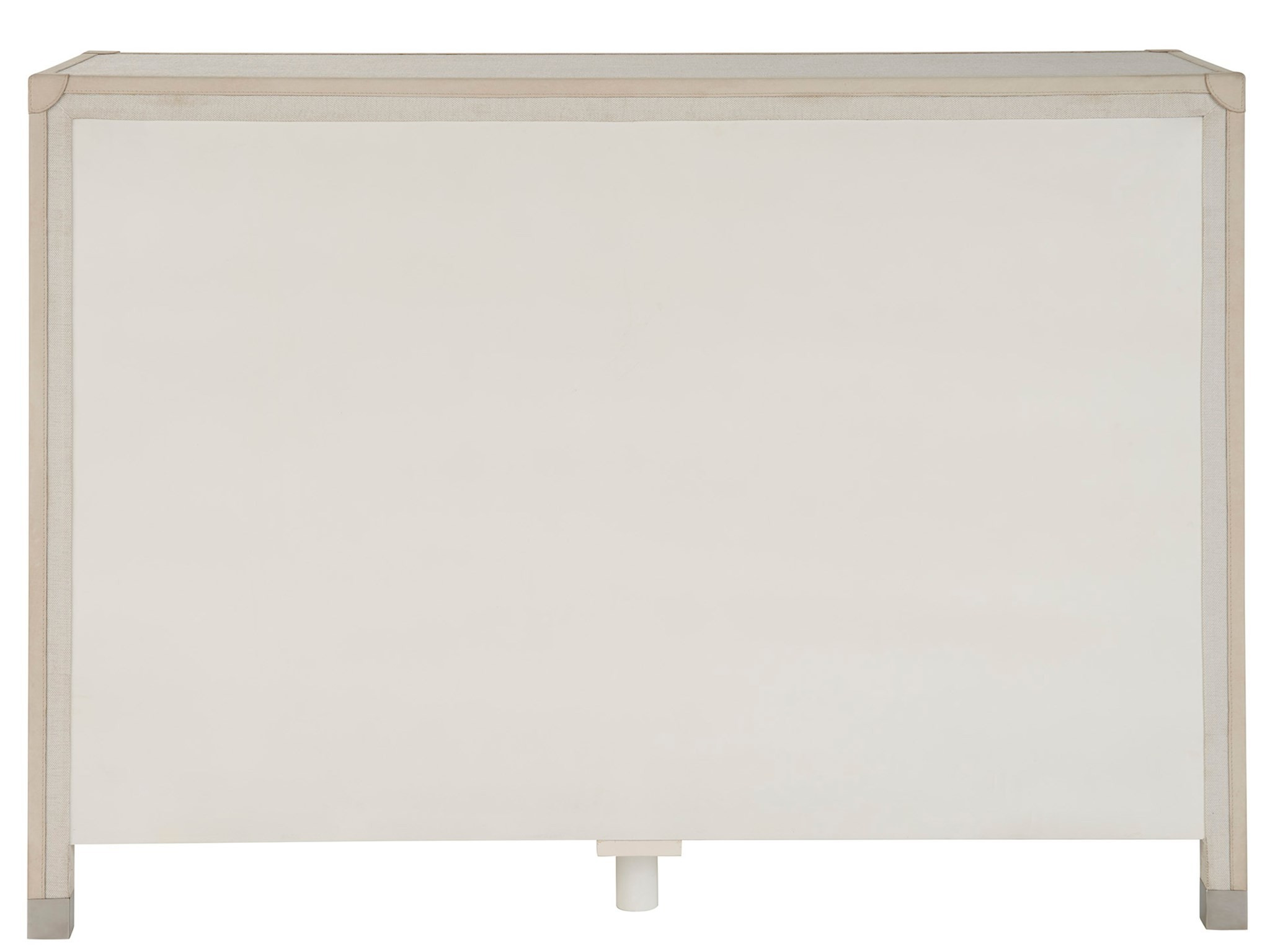 Riven Wood/Fabric/Leather Dresser w/3 Drawers