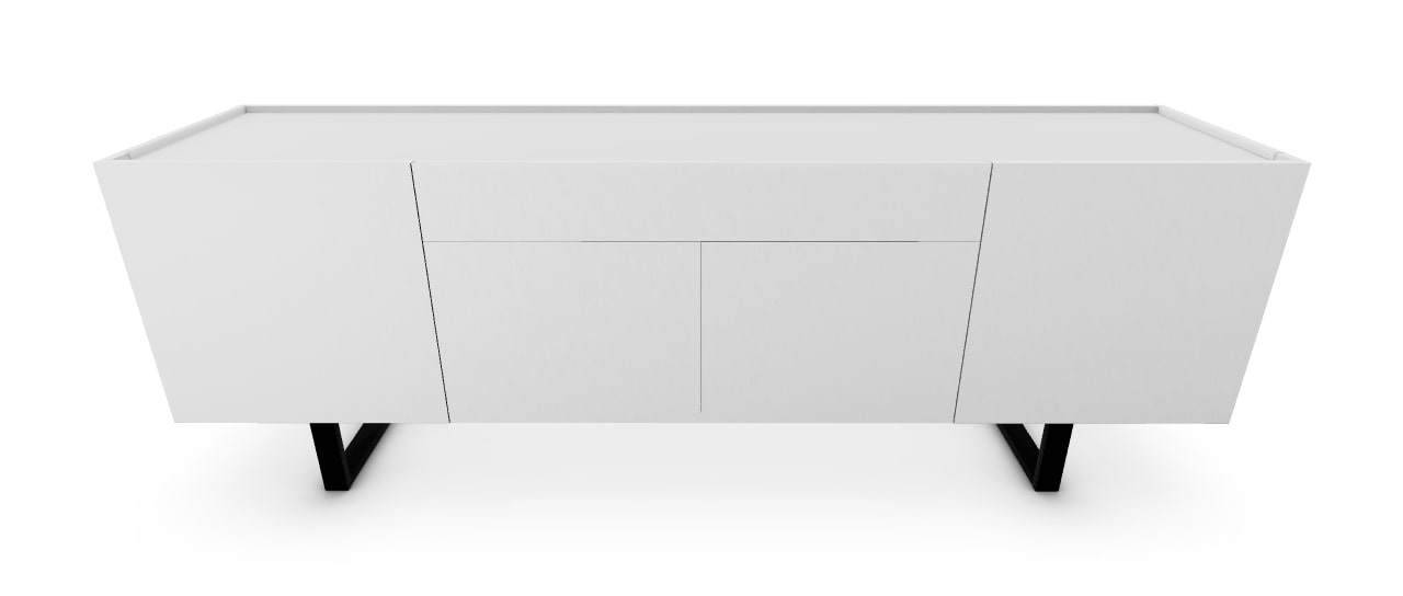 Horizon Wood/Glass/Metal Sideboard w/4 Doors & Drawer