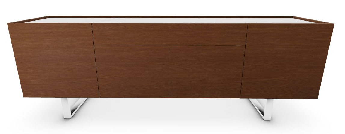 Horizon Wood/Glass/Metal Sideboard w/4 Doors & Drawer