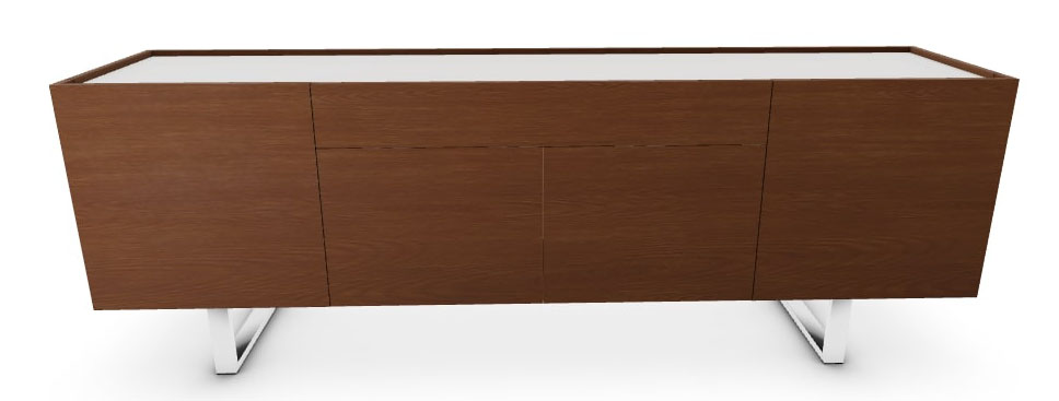 Horizon Wood/Glass/Metal Sideboard w/4 Doors & Drawer