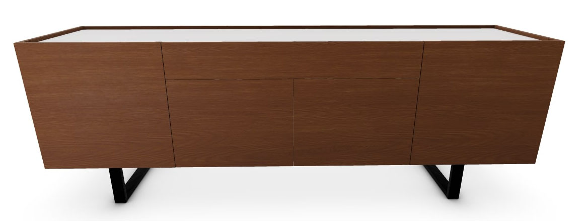 Horizon Wood/Glass/Metal Sideboard w/4 Doors & Drawer