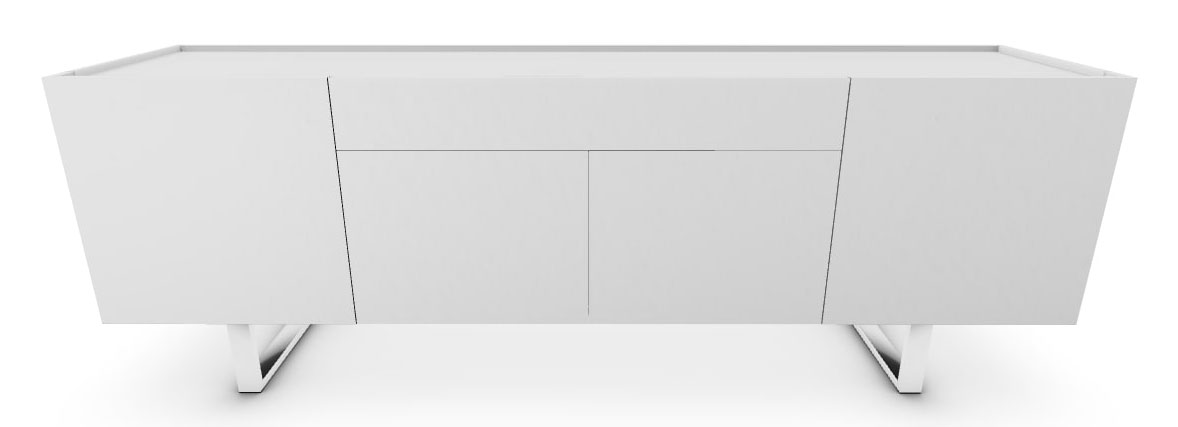 Horizon Wood/Glass/Metal Sideboard w/4 Doors & Drawer