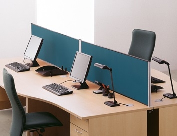 Optima 55.1" Fabric Desk Screen w/Fittings