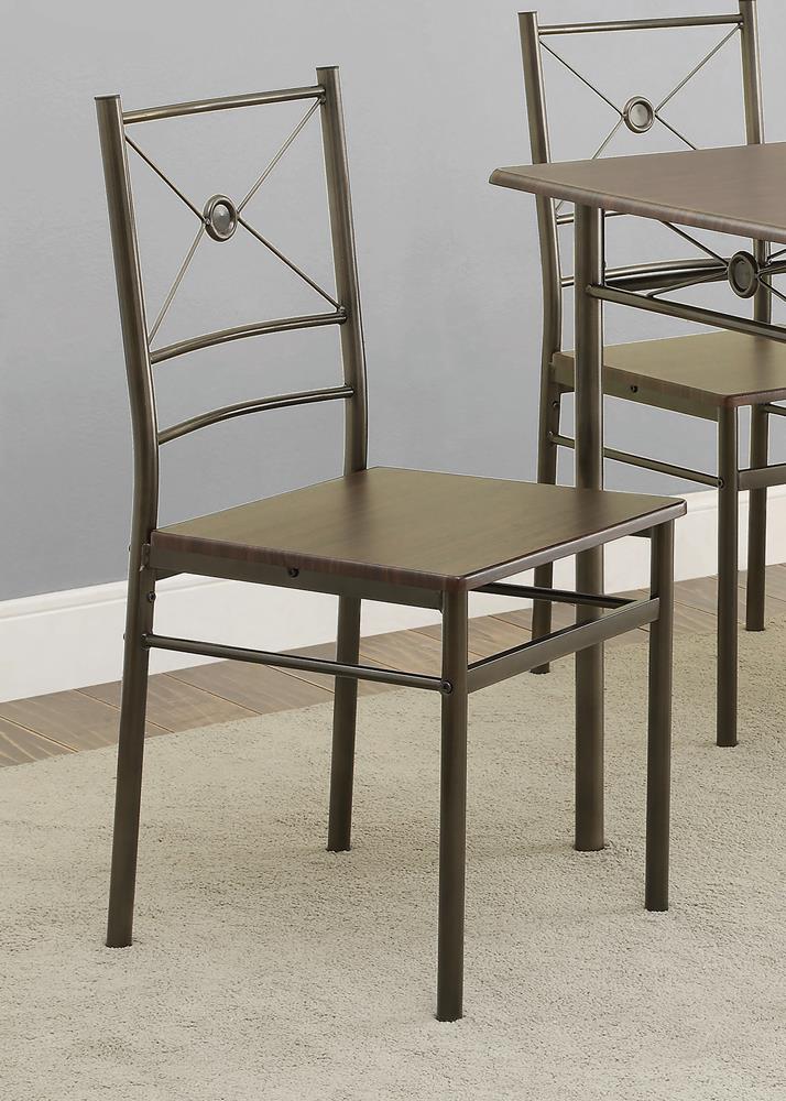 Anna 5-piece Rectangular Metal Dining Set