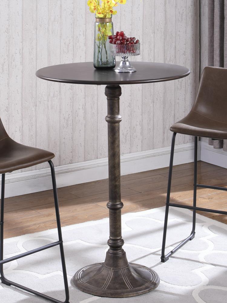 Oswego 30" Round Metal Bar Table