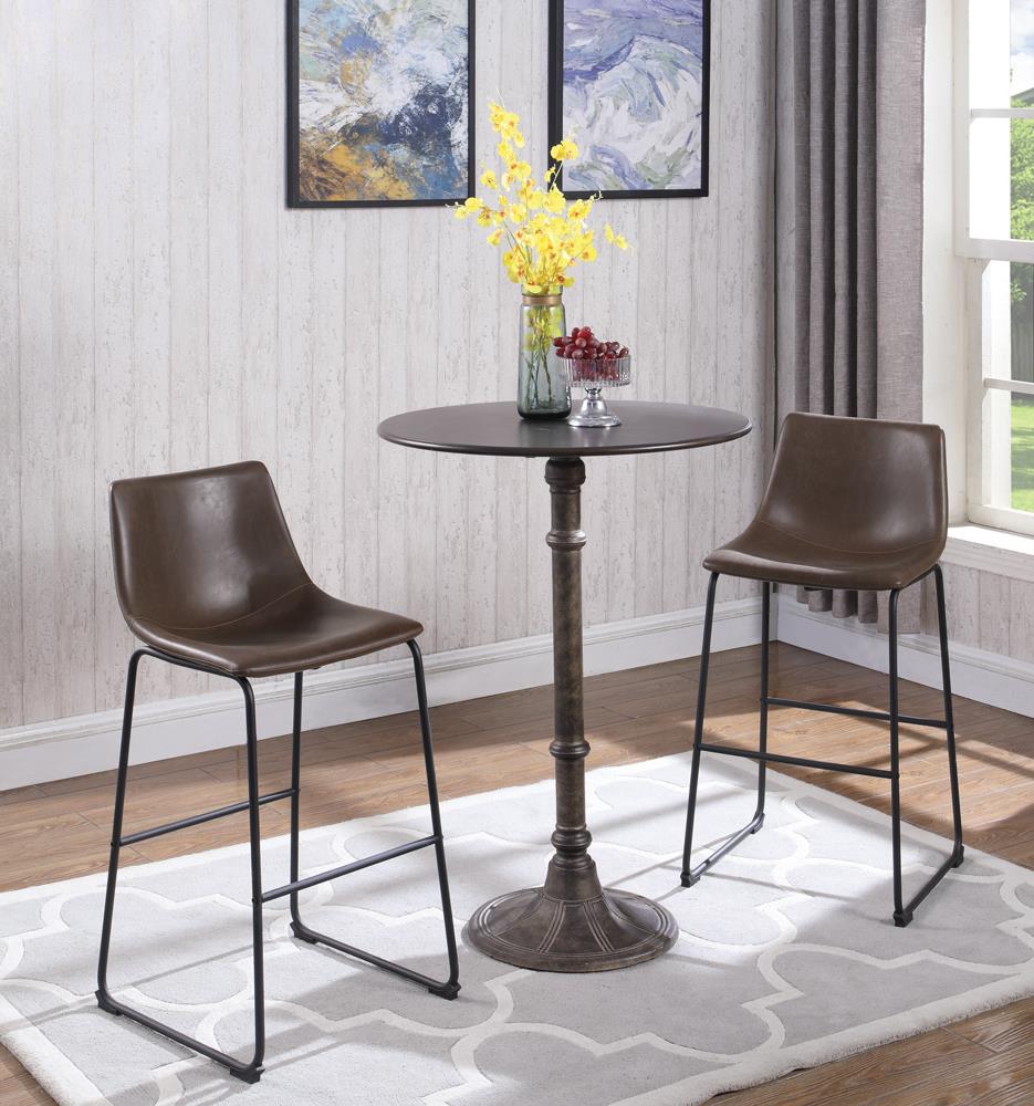 Oswego 30" Round Metal Bar Table