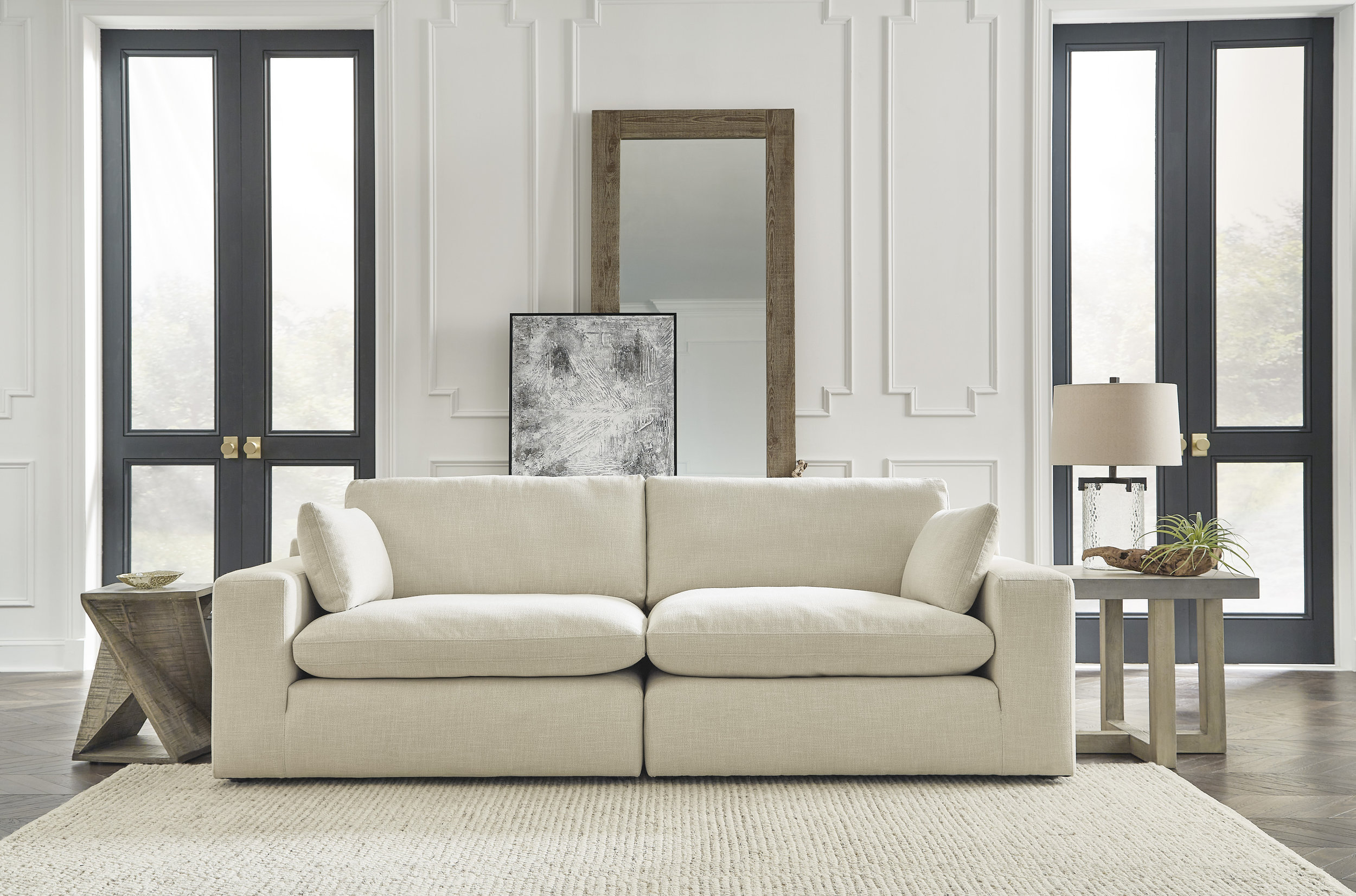 Elyza Fabric 2-Piece Loveseat