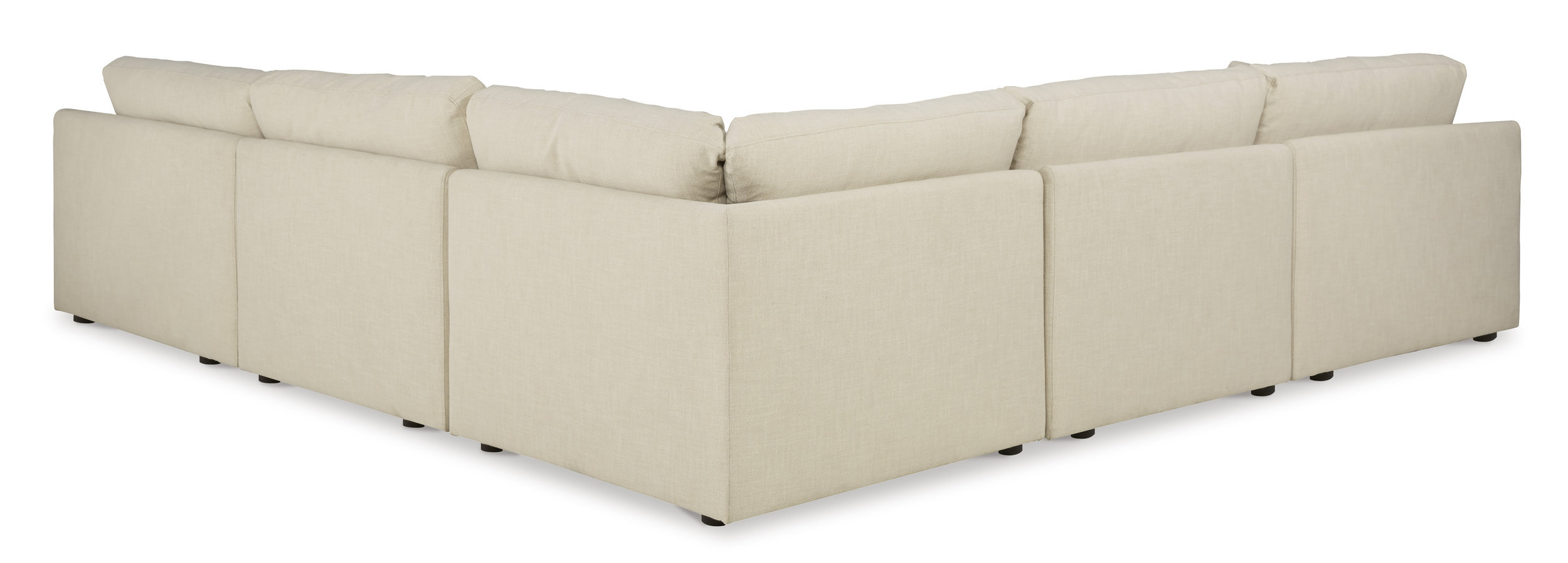 Elyza Fabric L-Shaped 5-Piece Right Arm Sectional Sofa w/Chaise