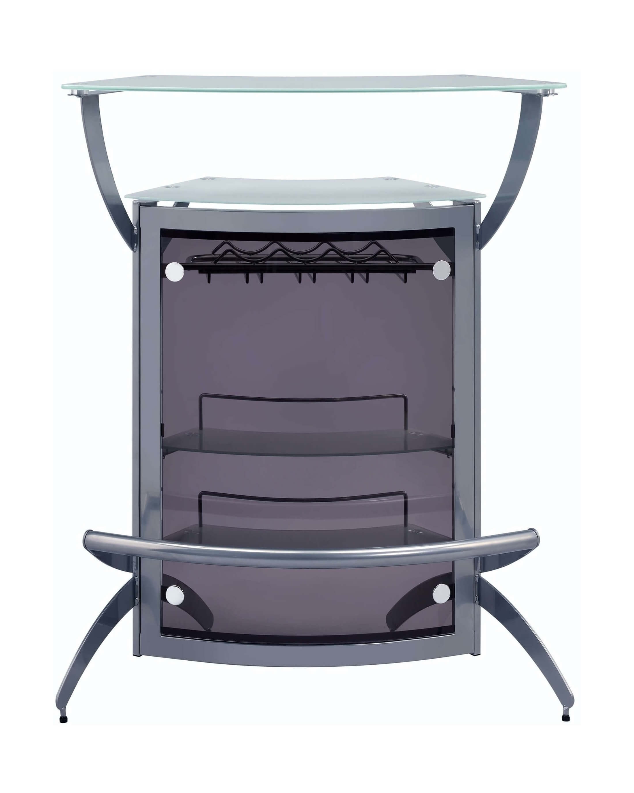 Dallas 2-Shelf Curved Bar Unit