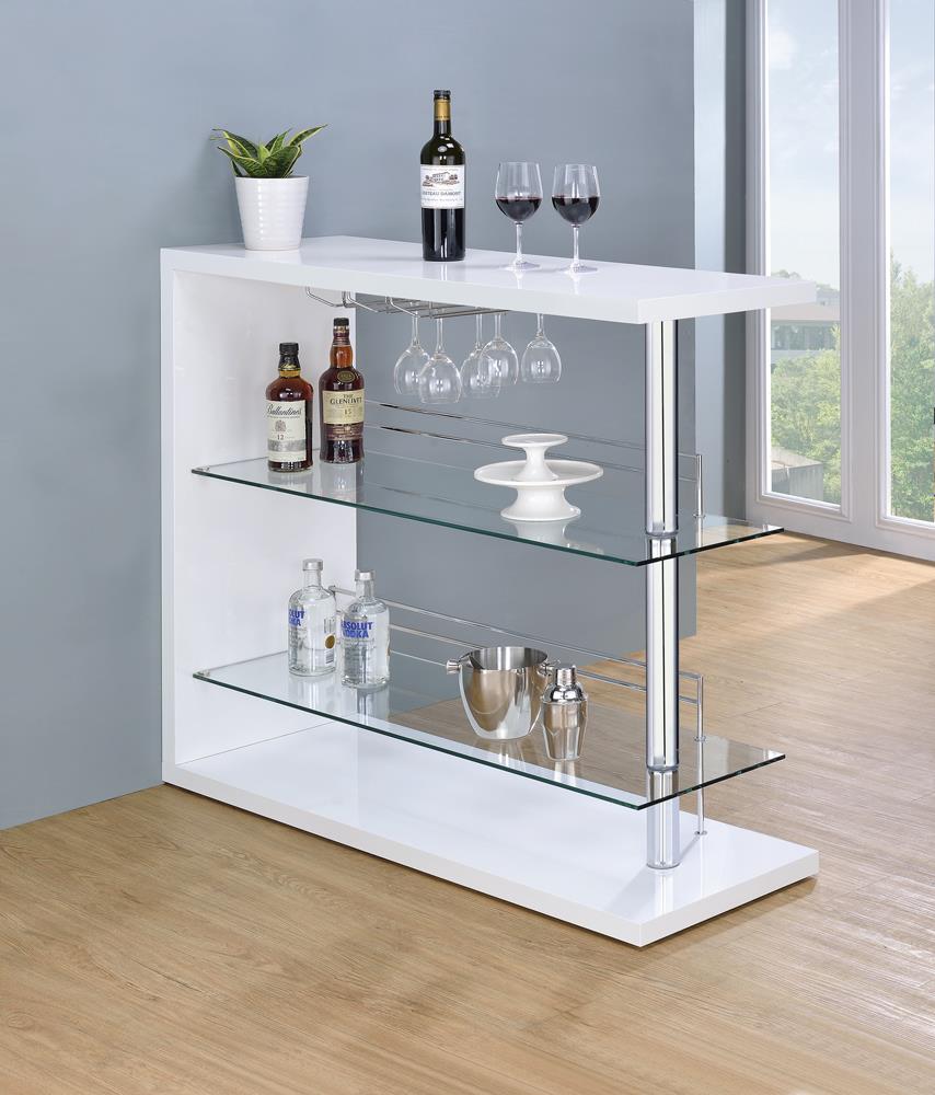Prescott Rectangular 2-Shelf Bar Unit