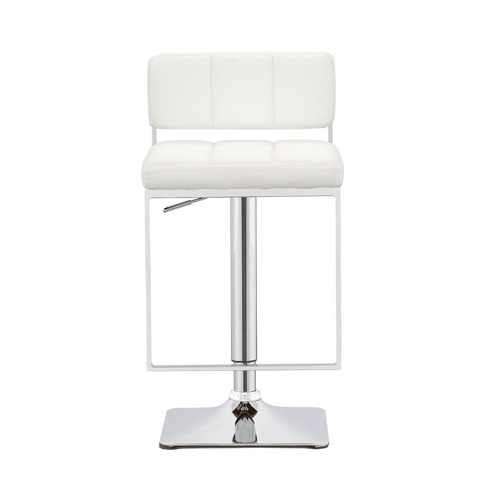 Alameda Adjustable Leatherette Bar Stool with Chrome Base