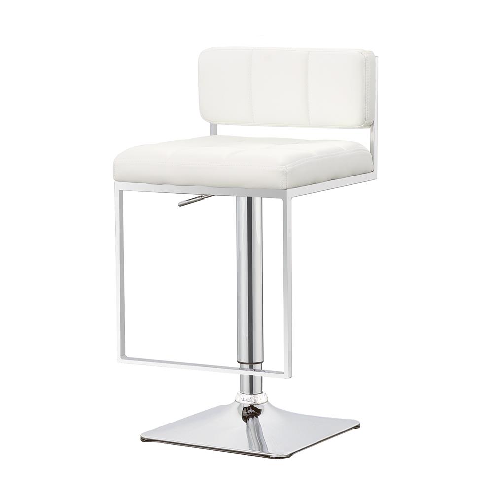 Alameda Adjustable Leatherette Bar Stool with Chrome Base