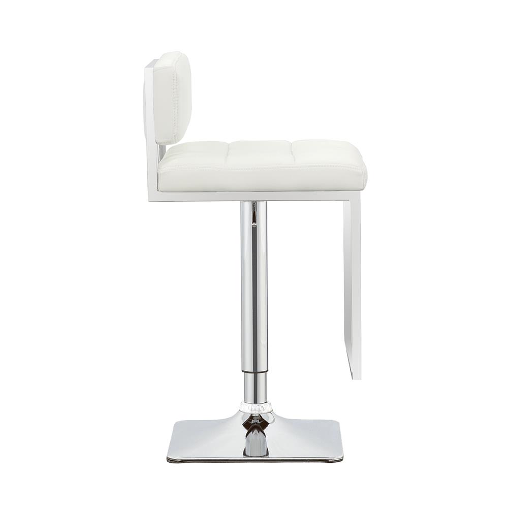 Alameda Adjustable Leatherette Bar Stool with Chrome Base