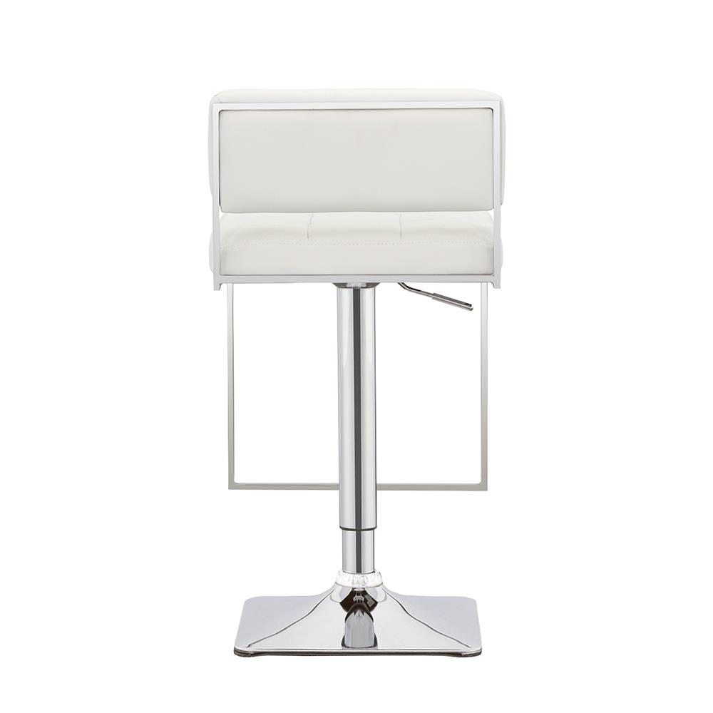 Alameda Adjustable Leatherette Bar Stool with Chrome Base