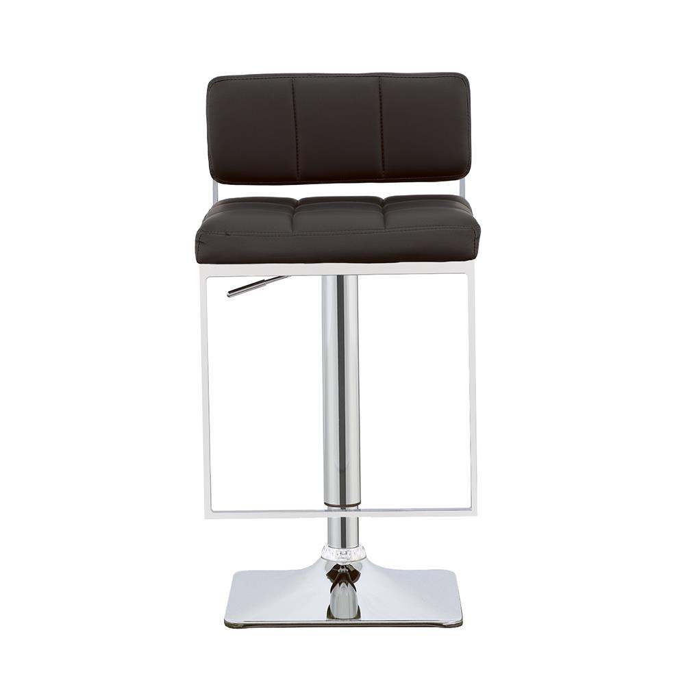 Alameda Adjustable Leatherette Bar Stool with Chrome Base