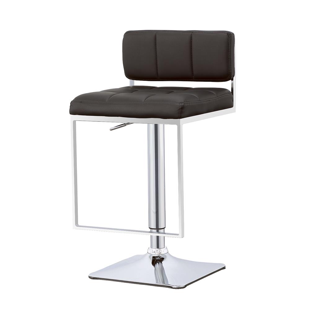 Alameda Adjustable Leatherette Bar Stool with Chrome Base