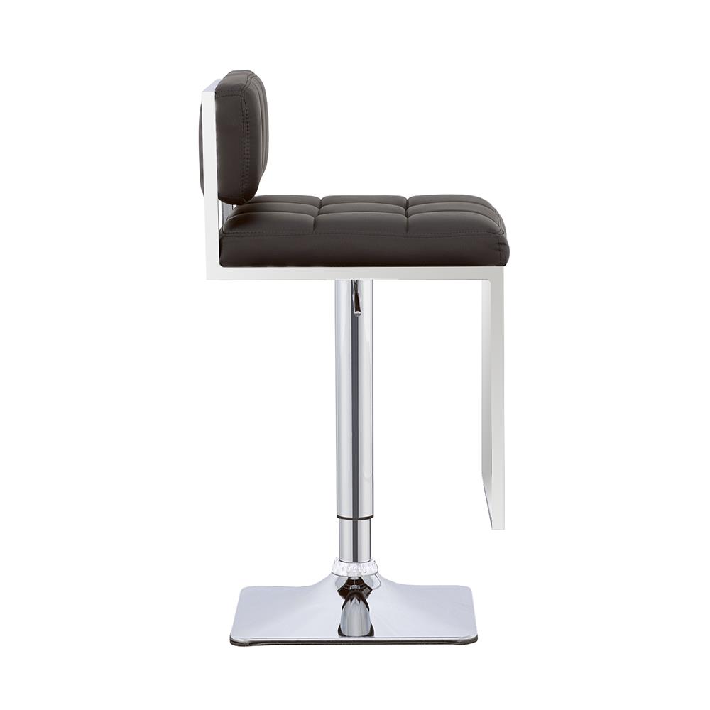 Alameda Adjustable Leatherette Bar Stool with Chrome Base