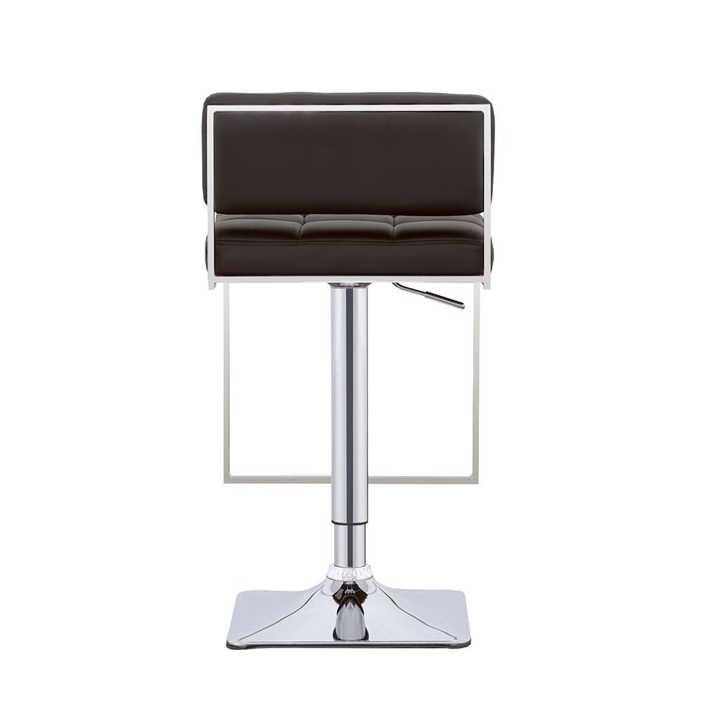 Alameda Adjustable Leatherette Bar Stool with Chrome Base