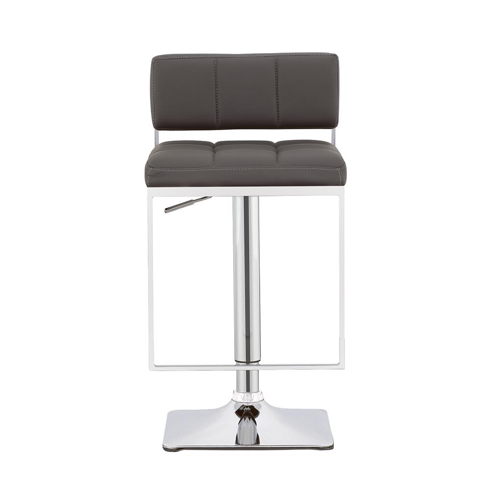 Alameda Adjustable Leatherette Bar Stool with Chrome Base