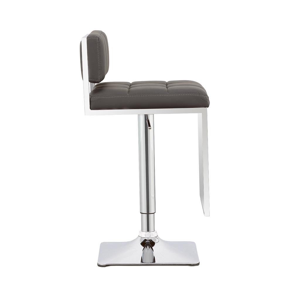 Alameda Adjustable Leatherette Bar Stool with Chrome Base