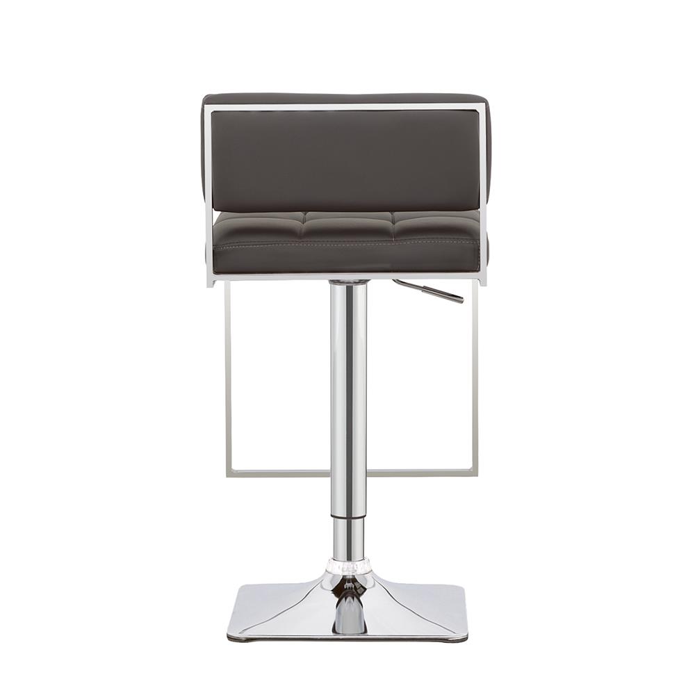 Alameda Adjustable Leatherette Bar Stool with Chrome Base