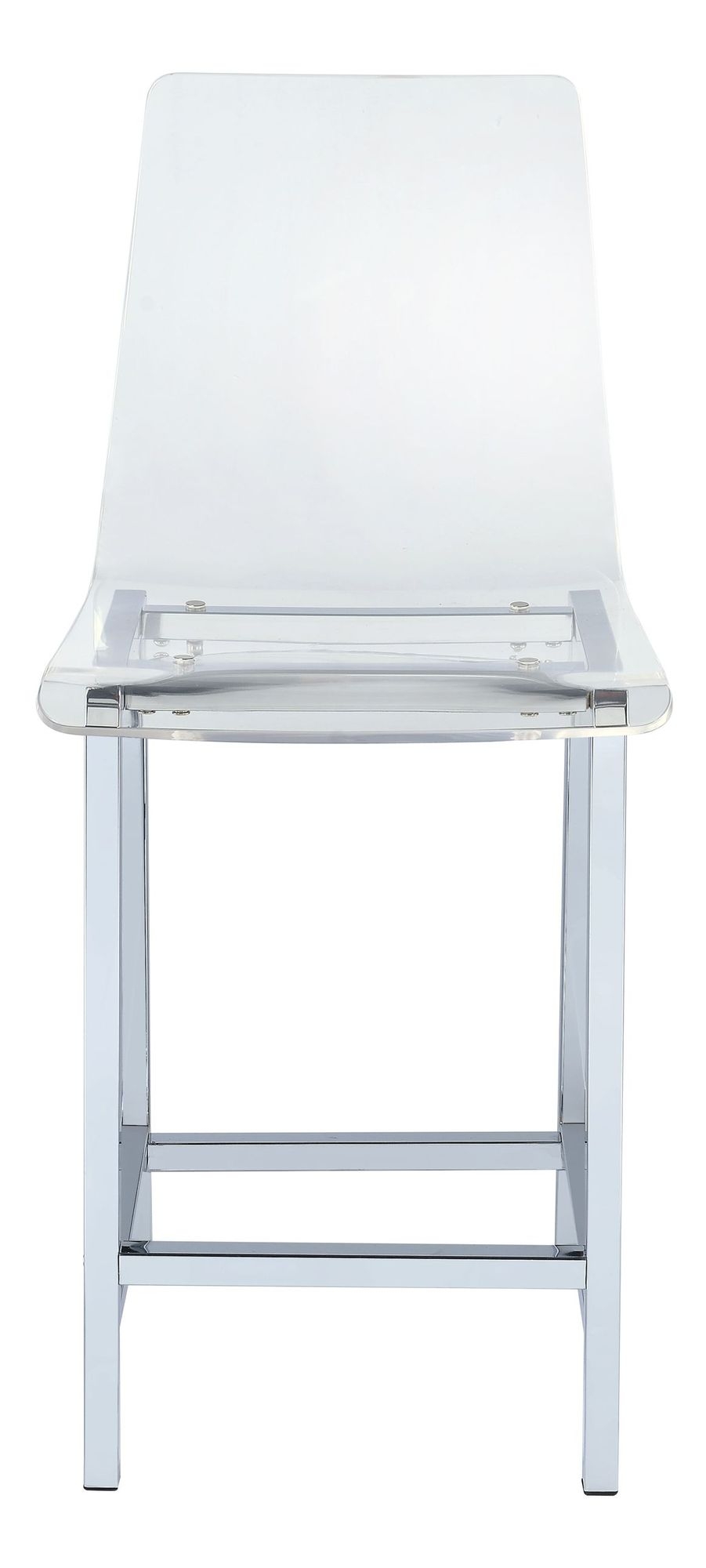 Juelia Acrylic Counter Stools with Chrome Legs
