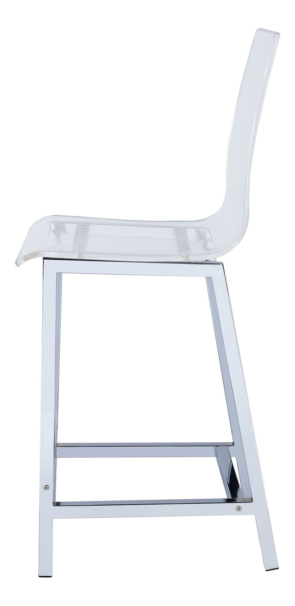 Juelia Acrylic Counter Stools with Chrome Legs